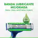 GILLETTE Prestobarba 3 Sensitive Cuchilla de Afeitar con Aloe Máquina de Afeitar Hombre Desechable Afeitada con Menos Irritación Afeitadora para Piel Sensible 8 Uds