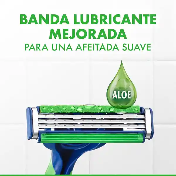 GILLETTE Prestobarba 3 Sensitive Cuchilla de Afeitar con Aloe Máquina de Afeitar Hombre Desechable Afeitada con Menos Irritación Afeitadora para Piel Sensible 8 Uds