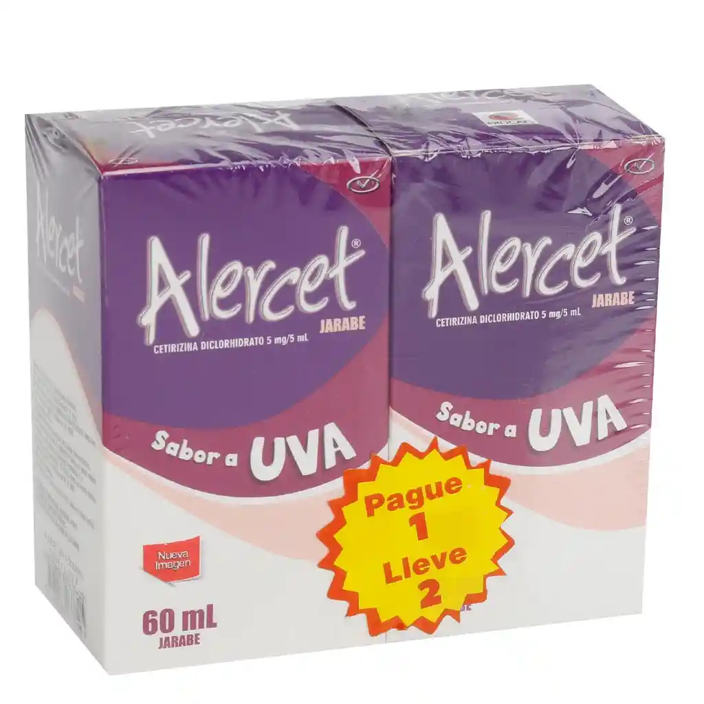 Alercet Jarabe Sabor Uva Pack X2 (5 mg / 5 mL )