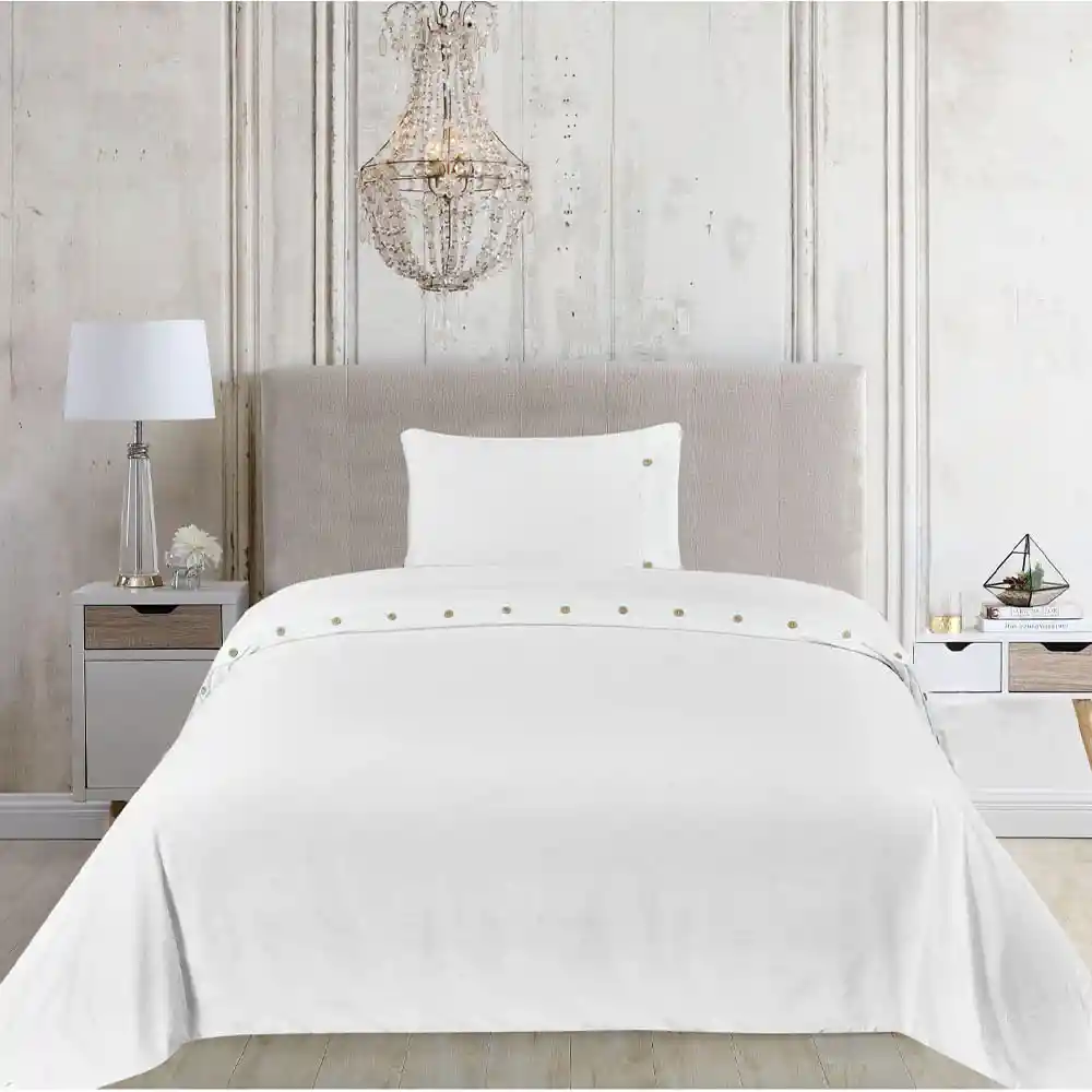 Cubreplumón Krea Liso 1.5 Plazas Blanco