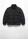 Abrigo Anorak Coli Negro Talla S Hombre Mango