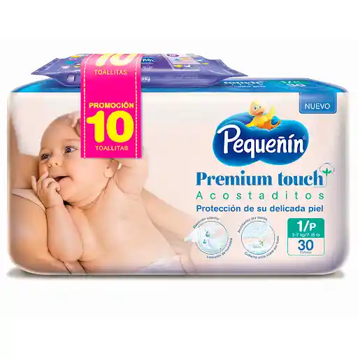  Pequeñin Panal Desechable Premium Touch Etapa1 + Toallas Humedas 