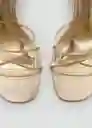 Sandalias Lana Oro Talla 39 Mujer Mango