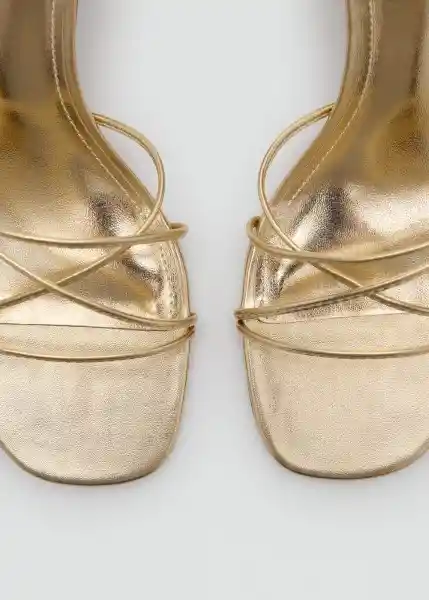 Sandalias Lana Oro Talla 39 Mujer Mango