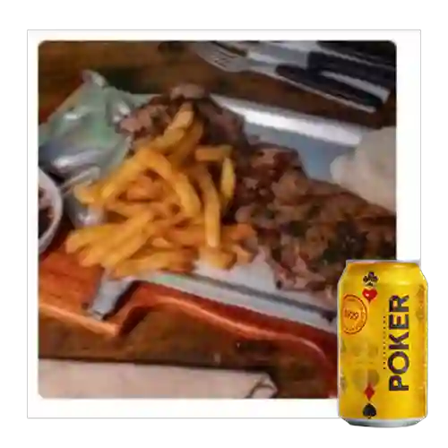 Combo Baby Beef + Cerveza Poker Lta 330ml