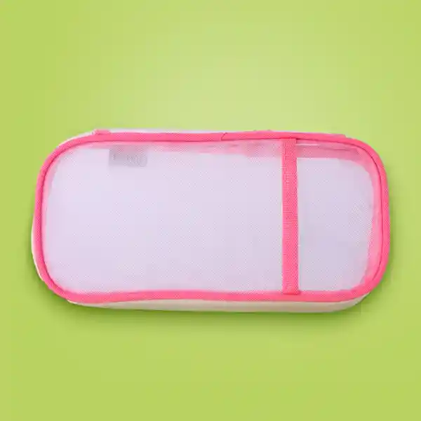 Cartuchera Grande de Malla Serie Rosa Miniso