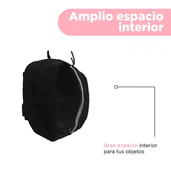 Maleta de Pana Negro Serie Miniso