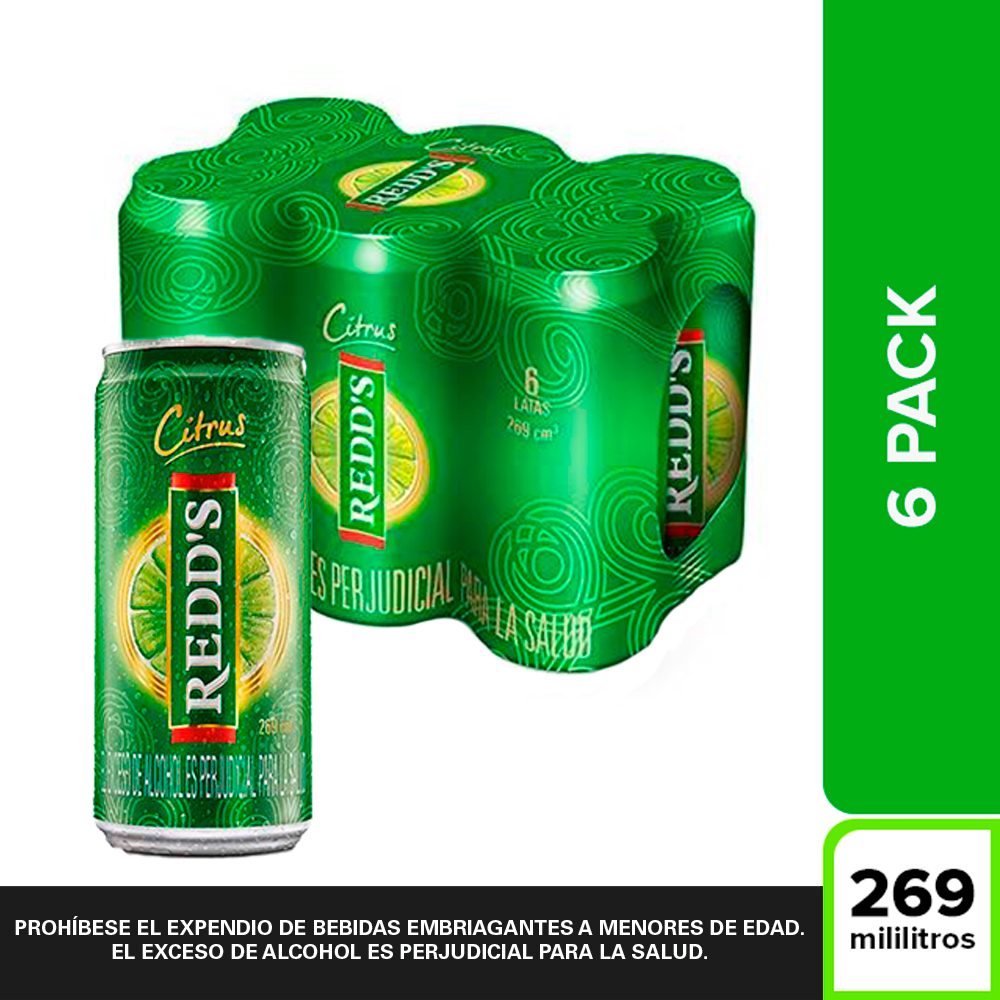 Cerveza Redd’s Lata Sixpack X269Ml