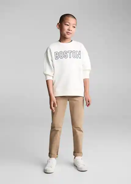 Sudadera Berto Offwhite Talla 08 Niños Mango