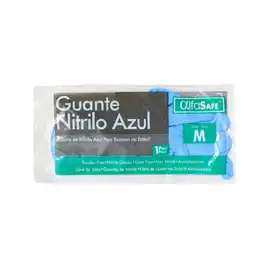 Alfa Safe Guantes de Nitrilo Color Azul Talla M