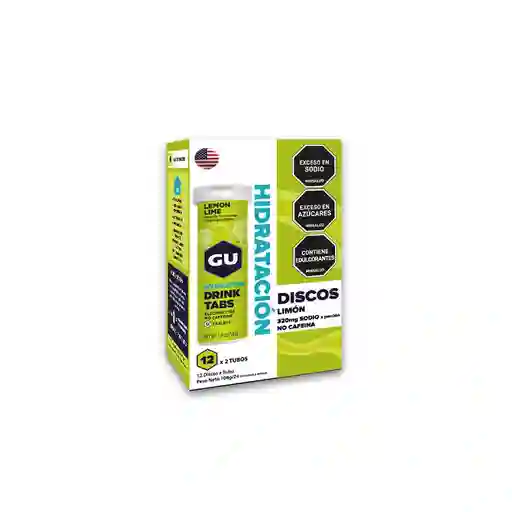 Electrolitos Gu Sabor: Limón Sin Cafeína (108 Gr)