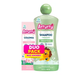Shampoo Arrurrú Cabello Claro X400 Ml+colonia Rosada