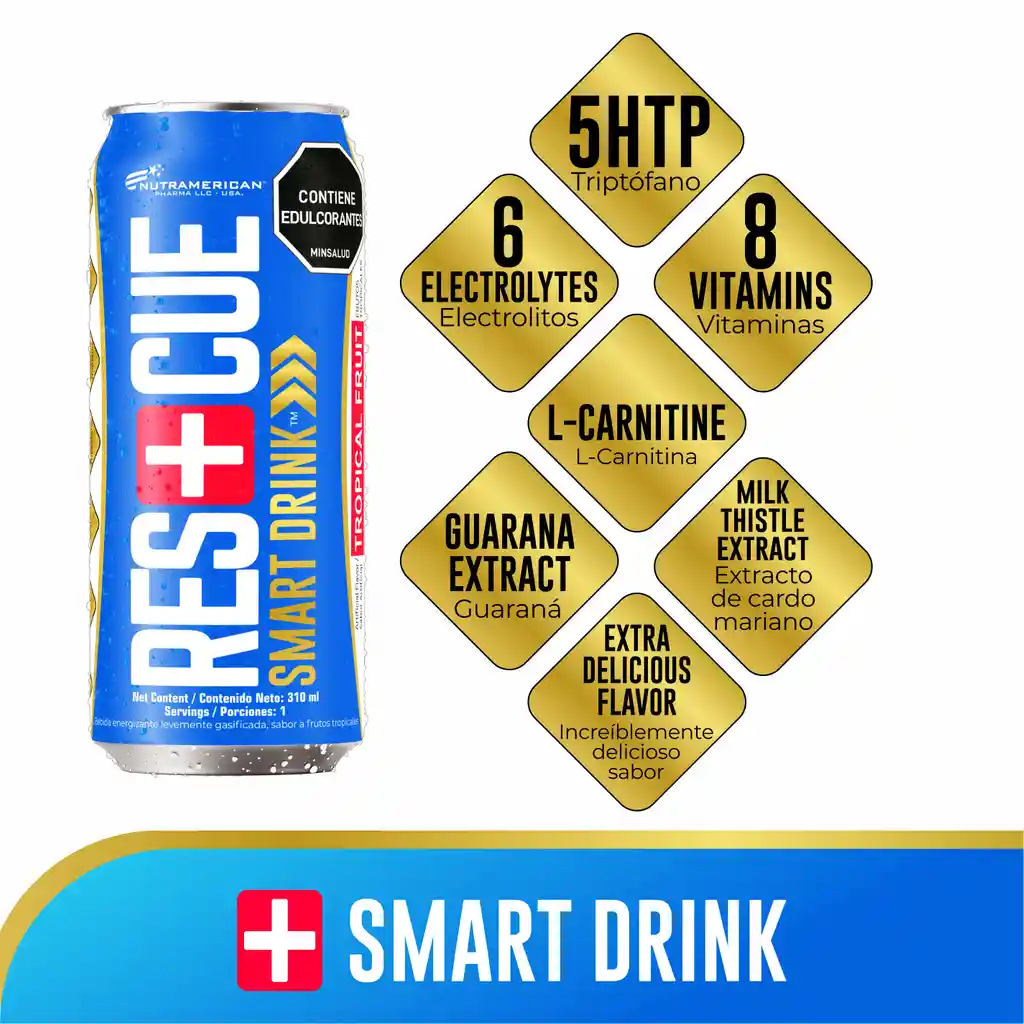 Rescue Bebida Rehidratante Tropical Fruit