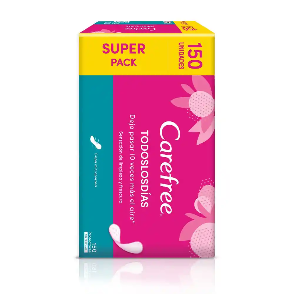 Protectores CAREFREE Todos los días SUPER PACK 150 UND