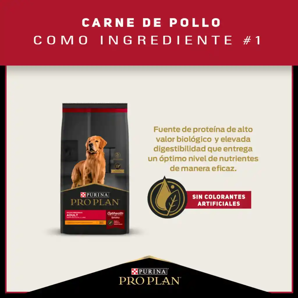 Comida para Perros adultos razas mediana Purina Pro Plan x 7,5 kg