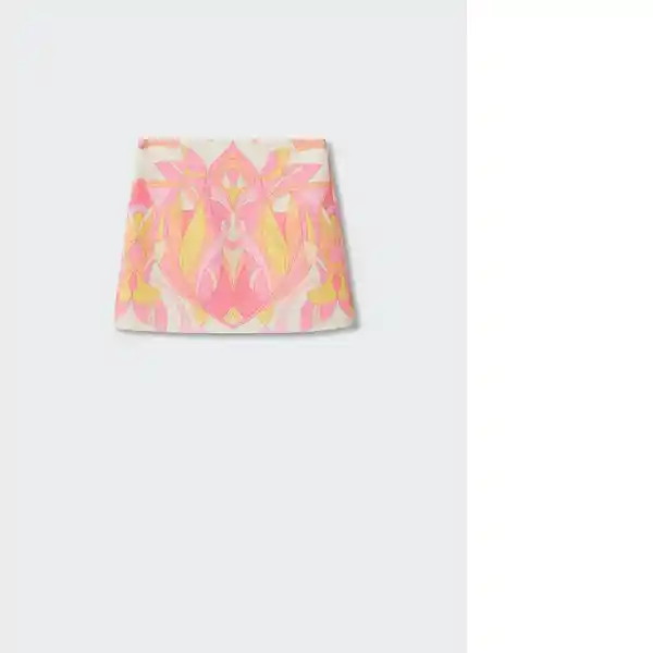 Falda Popi Rosa Talla S Mujer Mango