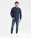 Camiseta Oxford Masculino Azul Medianoche Ultra Oscuro L Chevignon