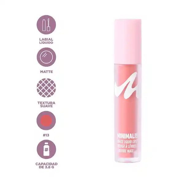 Lápiz Labial Líquido Mate Serie Minimalist 13 Miniso