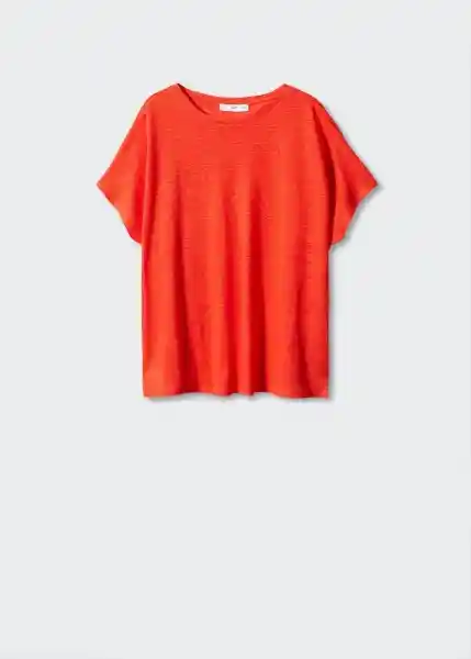 Camiseta Lint Naranja Talla S Mujer Mango