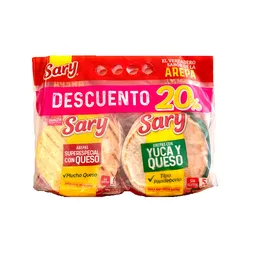 Sary Arepa Queso + Yuca Queso
