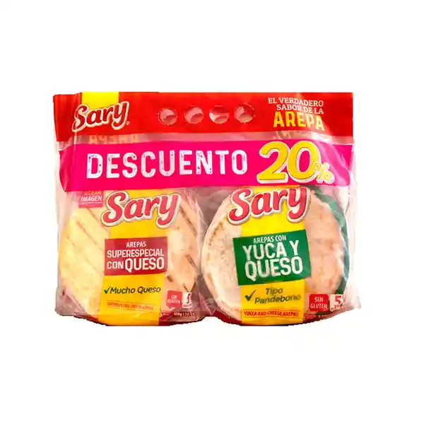 Sary Arepa Queso + Yuca Queso