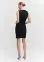 Vestido Paloma Negro Talla S Mujer Mango