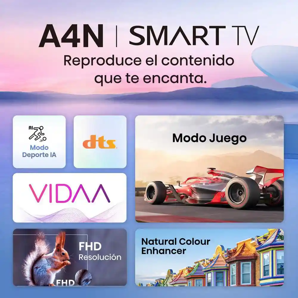 Televisor Hisense 43 Pulgadas Led Fhd Smart Tv 43a4n