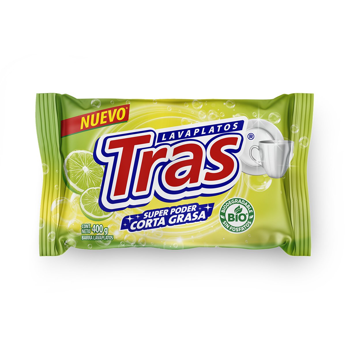 Tras Jabón Lavaplatos Aroma Limón 400 g