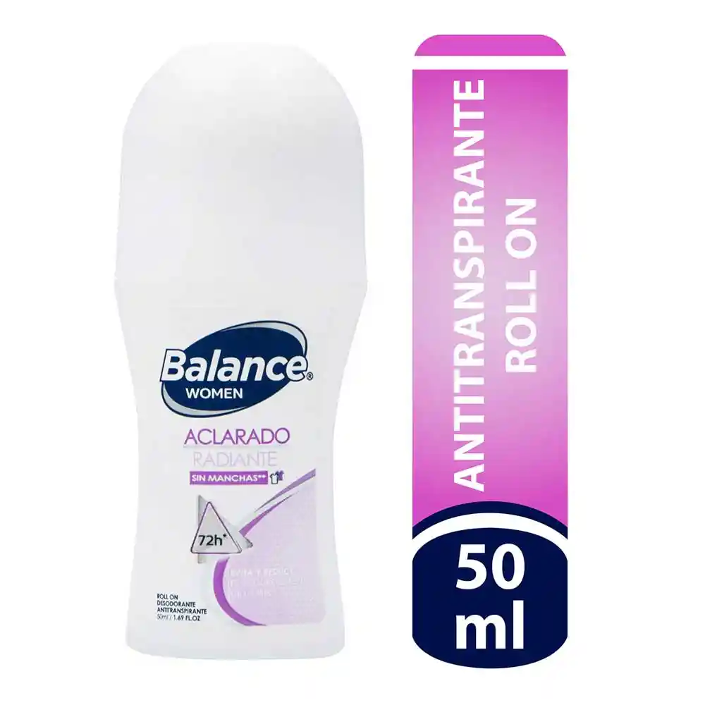 Balance Desodorante Aclarado Radiante en Roll-On