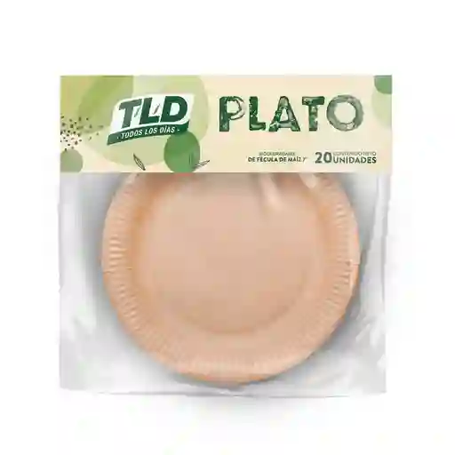 Plato de Biodegradable T/l/d Todos Los Dias Sin Ref