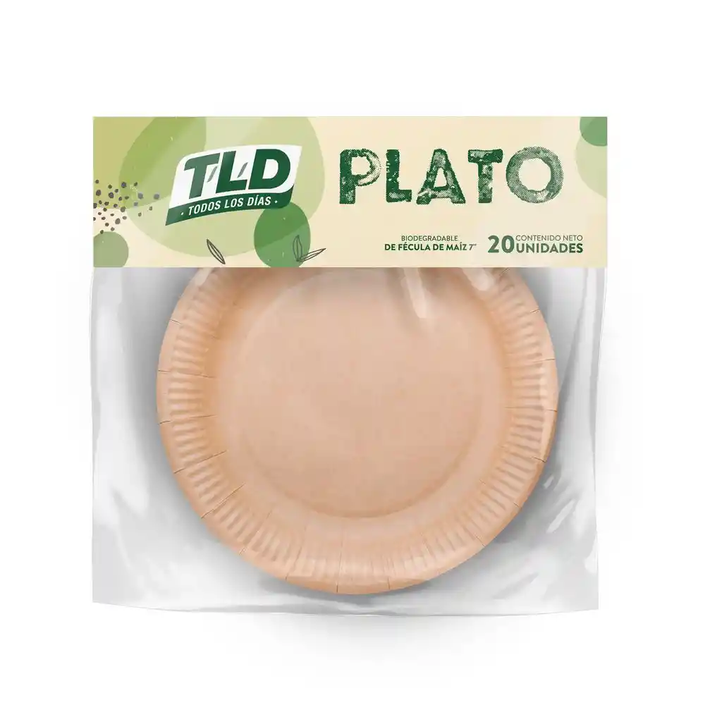 Plato de Biodegradable T/l/d Todos Los Dias Sin Ref