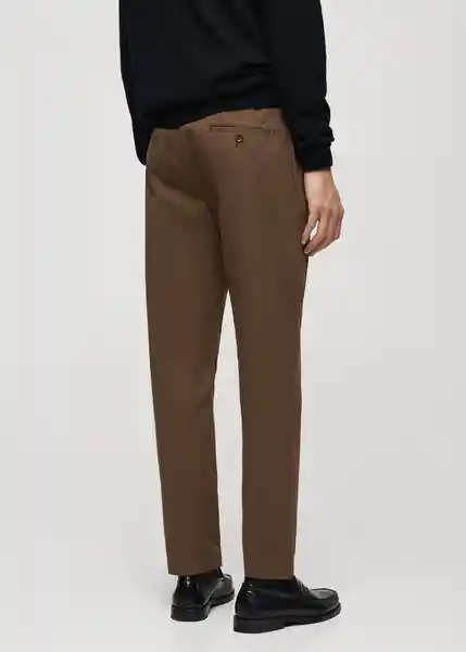 Pantalón Prato Marrón Talla 38 Hombre Mango