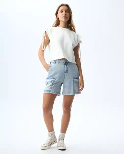 Camiseta Mujer Crudo Talla M 601G008_CRU110606 Americanino