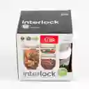 Estra Set Recipiente Interlock Circulares Herméticos