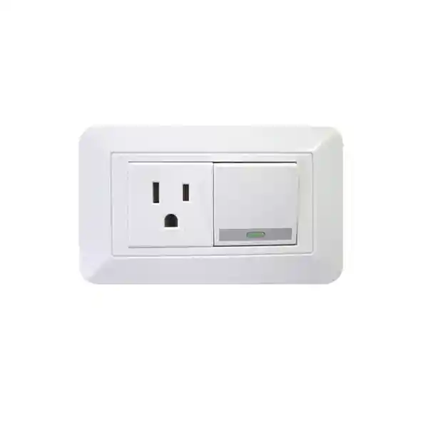 Uduke Interruptor Eléctrico y Toma Blanco Bk Plus