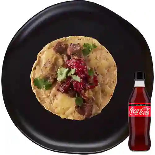 Combo Taco de Carne + Coca-Cola Sin Azúcar 350 ml