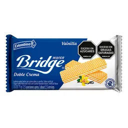 Bridge Galletas Wafer Leche con Crema Sabor a Vainilla