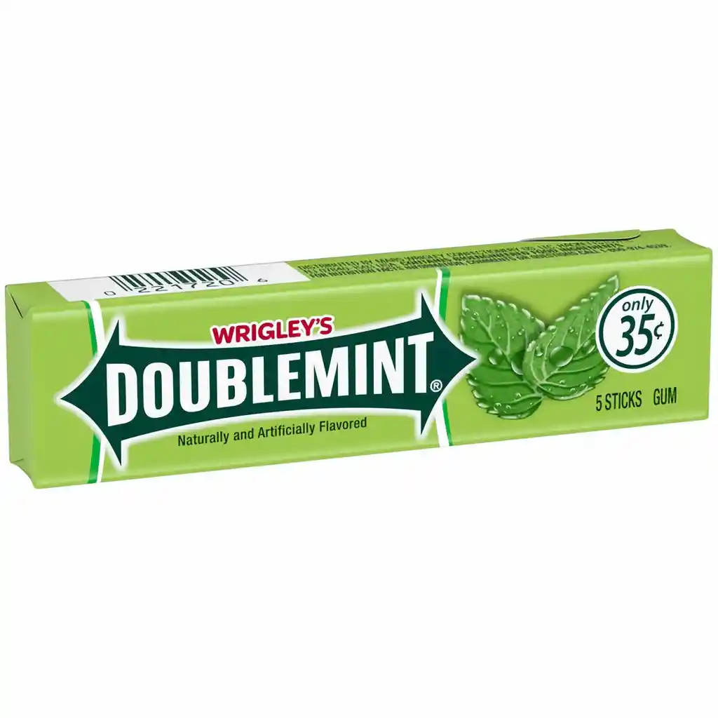 Doublemint chicle sabor menta 5 sticks