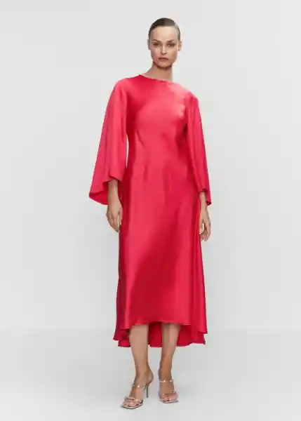 Vestido Rosa-A Coral Talla XL Mujer Mango