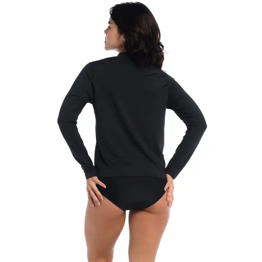 Camiseta Manga Larga Sunshirt Mujer Negro-s