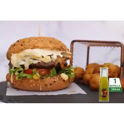 Combo Hamburguesa Ranchera + Hit Lulo 350 ml