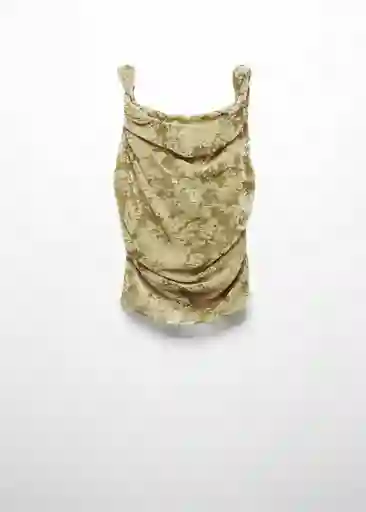 Top Javier Verde Talla S Mujer Mango