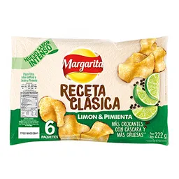 Margarita Papas Fritas de Receta Clásica Limón y Pimienta