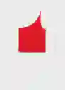 Top Malta Rojo Talla S Mujer Mango