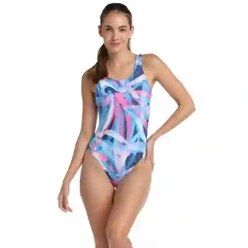 Vestido de Baño Deep u Back Paint Splash Talla 32 Speedo