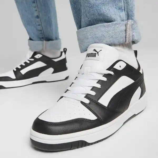 Puma Tenis Rebound V6 Low Lifestyle Hombre Blanco Talla 9