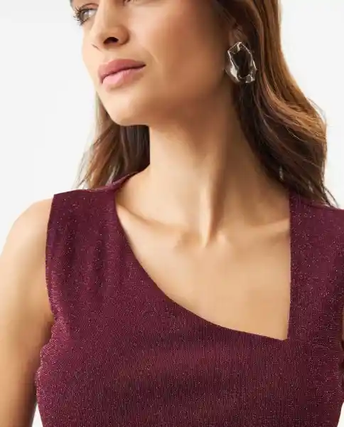 Camiseta Top Asymmetric Morado Sombrío Ultraoscuro M Chevignon