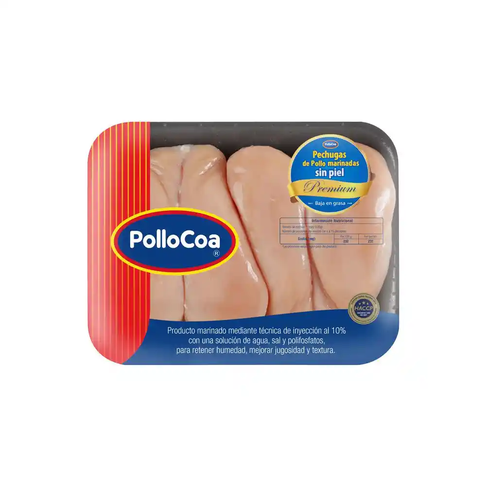 Pollo Coa Pechuga De Pollo Marinada Sin Piel
