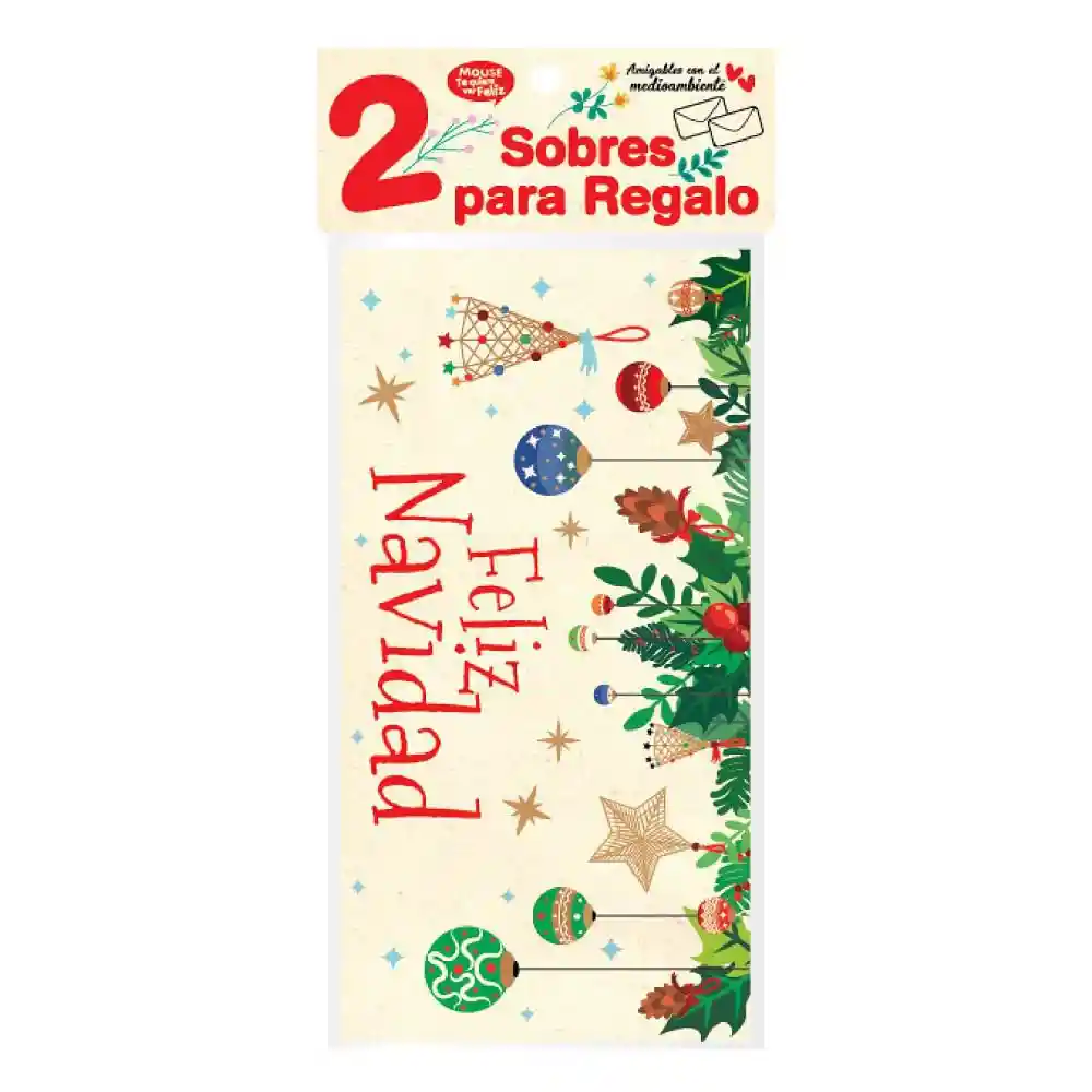 Sobre Regalo Navidad X2 Mouse Digital 350063