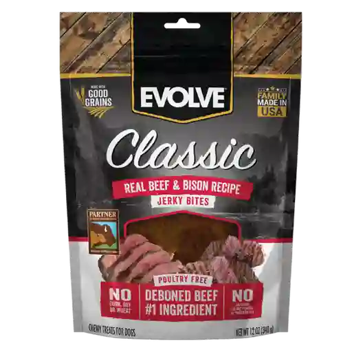 Evolve Snack para Perros Carne de Res y Bisonte Classic